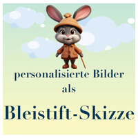 personalisierte Bilder als Bleistift-Skizze