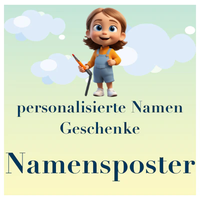 personalisierte Namen Geschenke - Namensposter - Baby Geburtsposter